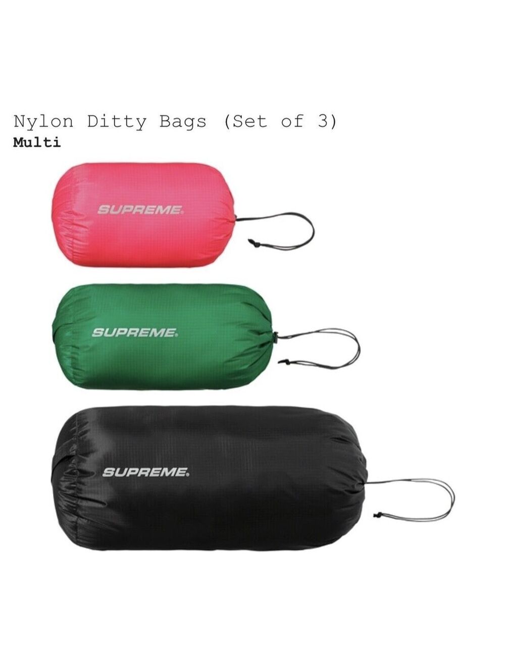 Supreme Nylon Ditty Bags FW17 Box Logo